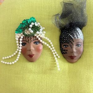 (2) Woman of color ceramic pin(s)